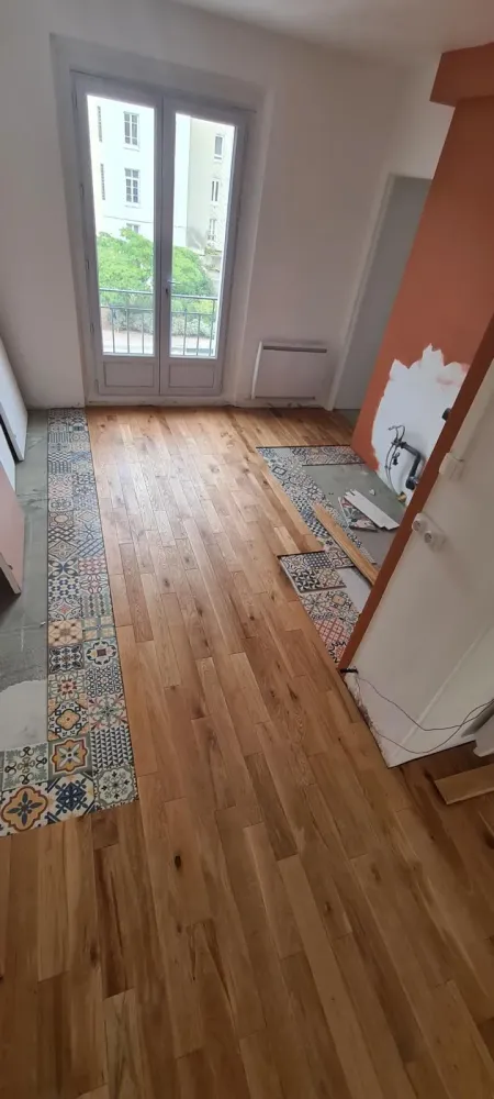 Rénovation parquet à Néville